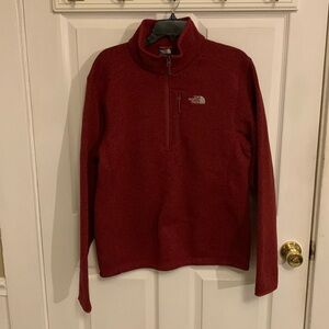 North Face Mens Maroon Gordon Lyons 1/2 Zip Fleece Pullover Size M